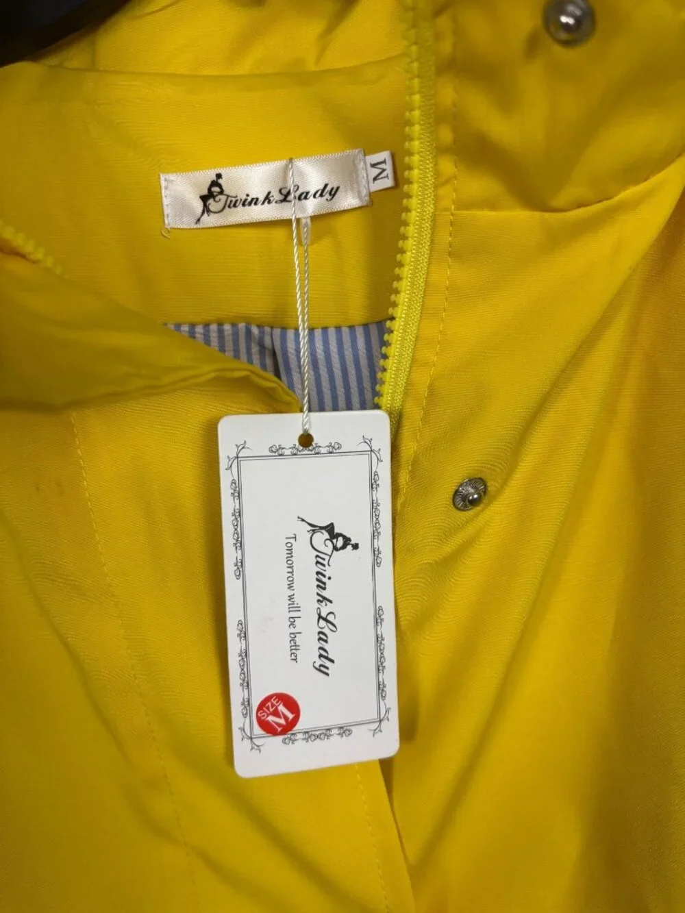 Twinklady  Women' Windbreaker Waterproof Lightweight Hooded Rain Jacket Med NWTs